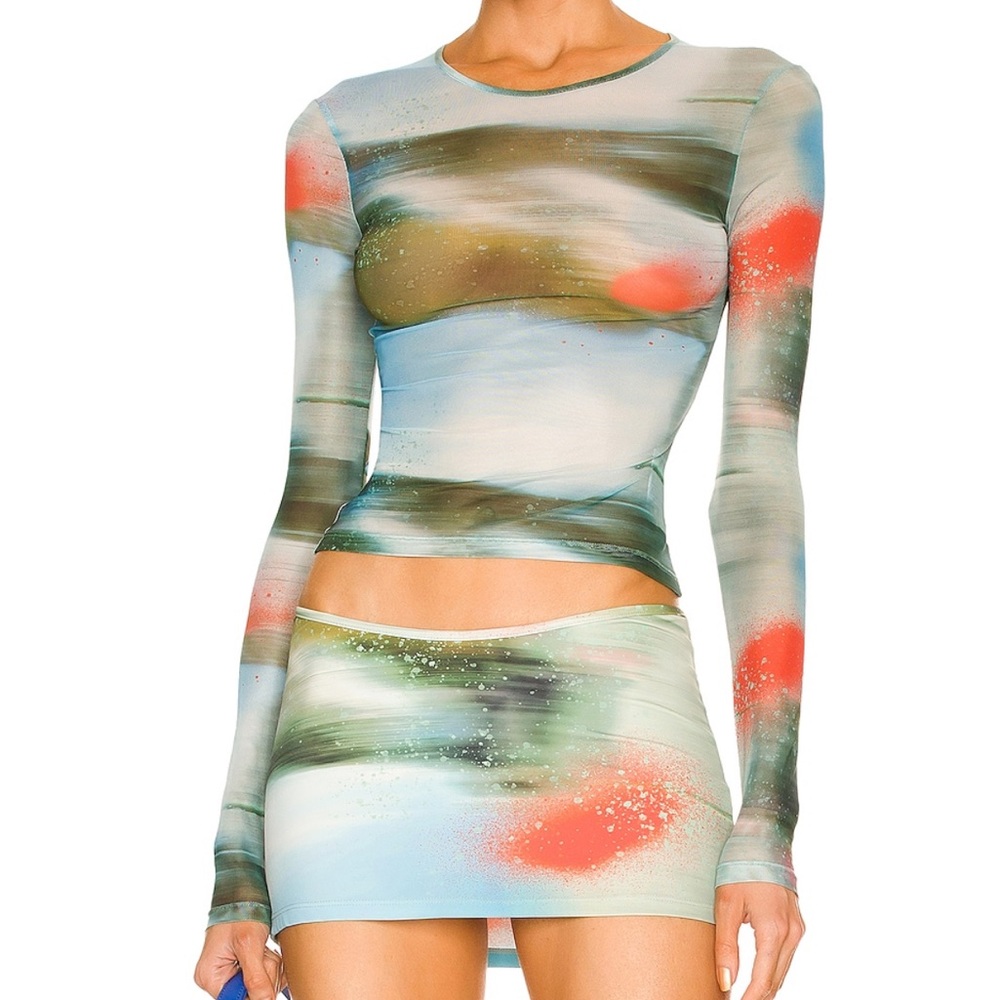Miaou Power Mesh Long Sleeve Tee